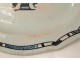 black ass oval earthenware dish Rouen Forges-les-Eaux bouquet flowers XVIII