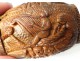 Snuffbox corozo carved putti putti work harp musician convict nineteenth