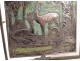Gong bronze metal table Loys doe deer brassware Art Deco 1930 XX
