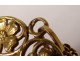 Collier pendentif chaîne coeur or massif 18K fleurs monogramme 11gr XXème