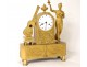 gilt bronze clock woman vestal moth guitar Leroy Empire clock nineteenth