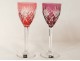 6 wine glasses Rhine Roemers St. Louis crystal color model Chantilly XXth