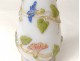 white opaline vase flowers foliage gilding nineteenth century Napoleon III