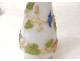 white opaline vase flowers foliage gilding nineteenth century Napoleon III