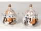 Tea Service 8 pieces porcelain tea cups Kutani Japanese geishas nineteenth