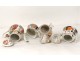 Tea Service 8 pieces porcelain tea cups Kutani Japanese geishas nineteenth