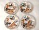 Tea Service 8 pieces porcelain tea cups Kutani Japanese geishas nineteenth