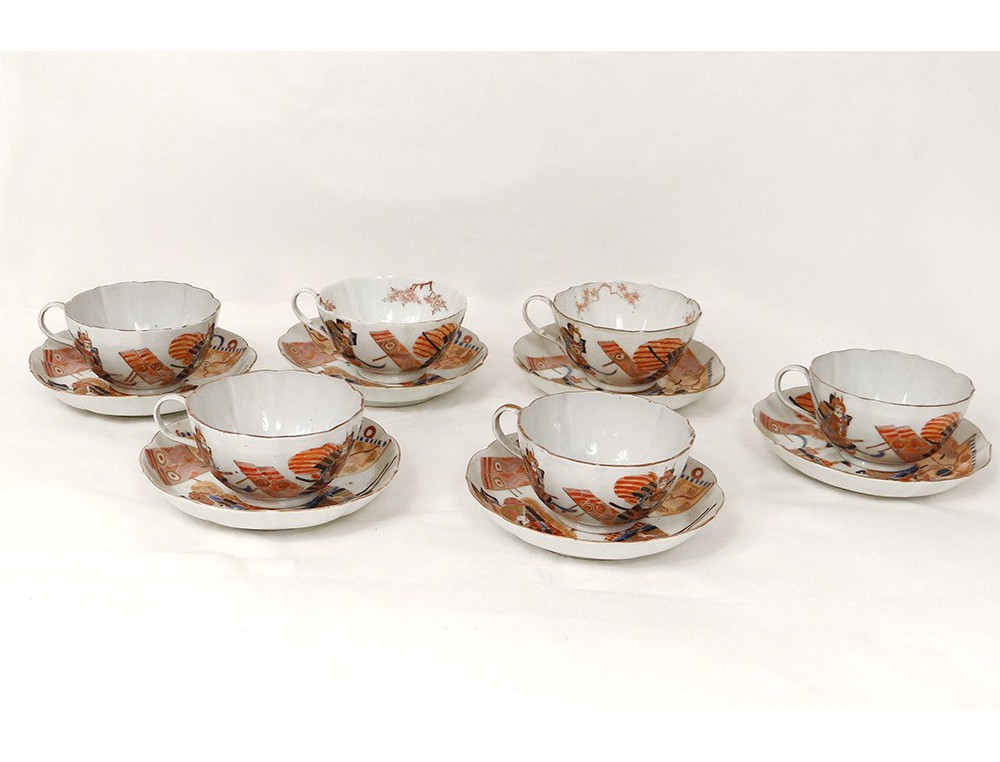 Service à Thé En Porcelaine Du Japon – Décor Polychrome – 6 Personnes (1920-1949)