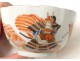 6 cups Japanese Kutani porcelain saucers samurai flags nineteenth