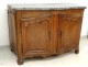 carved oak sideboard hunting curved molded gray eighteenth century marble