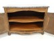 carved oak sideboard hunting curved molded gray eighteenth century marble