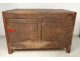 carved oak sideboard hunting curved molded gray eighteenth century marble