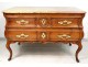 Louis XV commode pan Provencal cherry carved marble eighteenth century