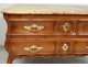 Louis XV commode pan Provencal cherry carved marble eighteenth century