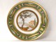 Paris porcelain plate river landscape characters nineteenth gilding Empire