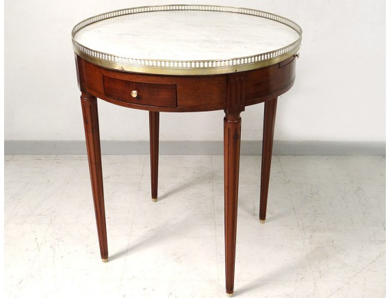 Table bouillotte Louis XVI acajou marbre blanc laiton doré XIXème siècle -> Marbre Blanc Dorure Metal Table Table bouillotte Louis XVI acajou marbre blanc laiton doré XIXème siècle -> Marbre Blanc Dorure Metal Table