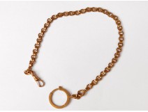 Chaîne de montre or massif 18 carats tête aigle gold 7,05gr XXème siècle