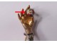Broche Brutaliste Vintage Signée - Bijou D'artiste En Métaux Mixtes Argenté