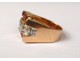 Gold tank ring solid 18k gold diamond ring 13.67 gr twentieth century