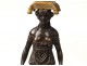 bronze candlesticks pair woman antique candlesticks Empire caryatids nineteenth