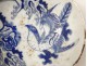 Cup blue-white Chinese porcelain bird signed Qing Dynasty XIX