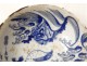 Cup blue-white Chinese porcelain bird signed Qing Dynasty XIX