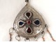 Bermil pear pendant brooch silver cabochons Zaiane Morocco Middle Atlas XXth