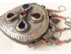 Bermil pear pendant brooch silver cabochons Zaiane Morocco Middle Atlas XXth
