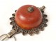 Silver metal jewel brooch amber Africa Maghreb XXth century