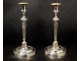 Candlestick silvered bronze Louis XVI 18th