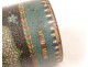 cloisonné pin on porcelain vase Chubei totaI Meiji Japan Shippo nineteenth