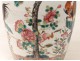 Chinese porcelain vase roosters butterflies flowers green bamboo Family XVIIIè