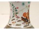 Chinese porcelain vase roosters butterflies flowers green bamboo Family XVIIIè