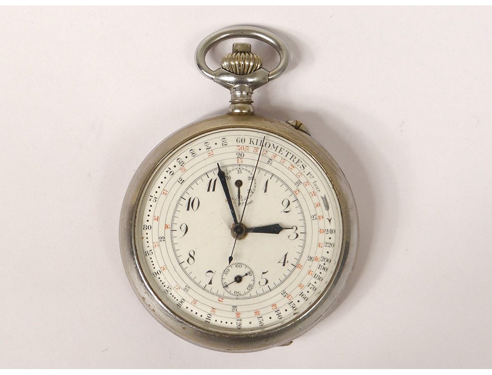 Montre chronom tre m tal argent antique french watch XX me si cle