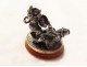 Initial stamp miniature soldiers seal silver chatelaine nineteenth century CE