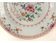 porcelain dish India Company Famille Rose flowers eighteenth century