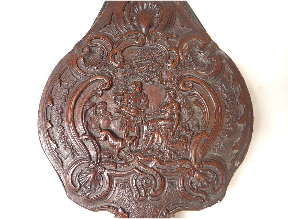 Soufflet de cheminée en cuir et bois - Label Emmaüs