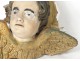 Polychrome plaster sculpture angel head decoration eighteenth church altar