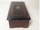 Box painted wood inlay 3 tunes music scene Napoleon III nineteenth