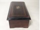 Box painted wood inlay 3 tunes music scene Napoleon III nineteenth