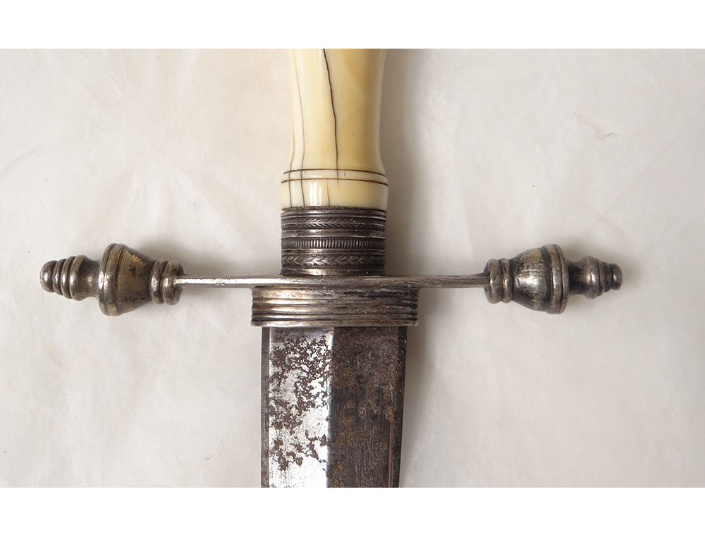 Dagger handle hunt ivory silver bronze century metal