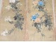 4 rolls Japanese paintings on silk flowers birds Japan signed nineteenth