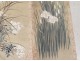 4 rolls Japanese paintings on silk flowers birds Japan signed nineteenth