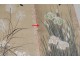 4 rolls Japanese paintings on silk flowers birds Japan signed nineteenth