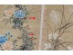 4 rolls Japanese paintings on silk flowers birds Japan signed nineteenth