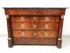 Empire mahogany dresser Cuba flamed marble columns gilded bronze XIXth century