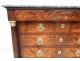 Empire mahogany dresser Cuba flamed marble columns gilded bronze XIXth century