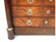 Empire mahogany dresser Cuba flamed marble columns gilded bronze XIXth century