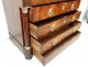 Empire mahogany dresser Cuba flamed marble columns gilded bronze XIXth century