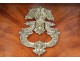 Empire mahogany dresser Cuba flamed marble columns gilded bronze XIXth century